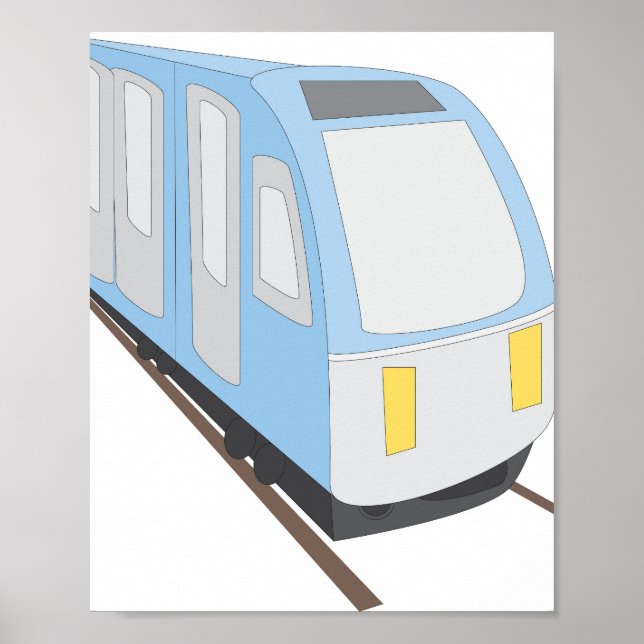 Affiche Train sur rail (Devant)