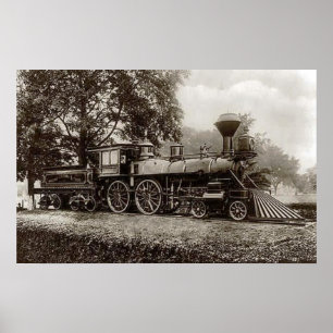Affiche Train vintage / Locomotive Photo