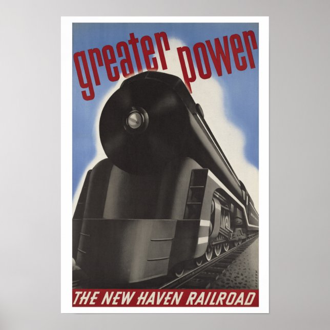 Affiche Train vintage New Haven (Devant)
