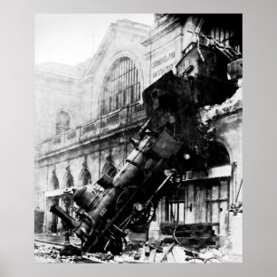 Affiche Train Wreck à Montparnasse, le 22 octobre 1895