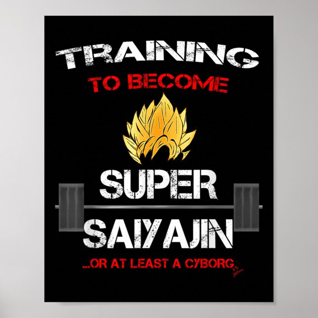 Affiche Training To Become A Super Saiyajin - Fun Fitness  (Devant)