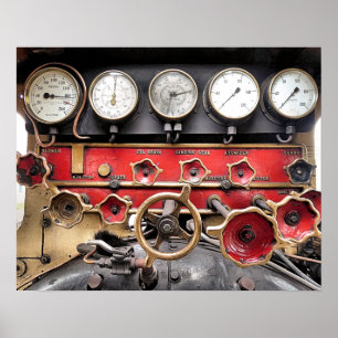 AFFICHE TRAINS À VAPEUR