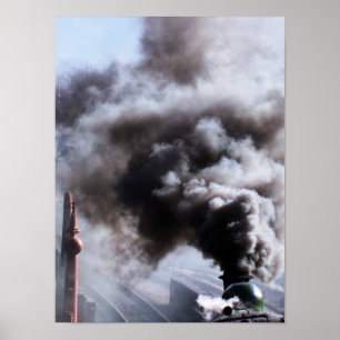 AFFICHE TRAINS À VAPEUR