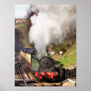 AFFICHE TRAINS À VAPEUR
