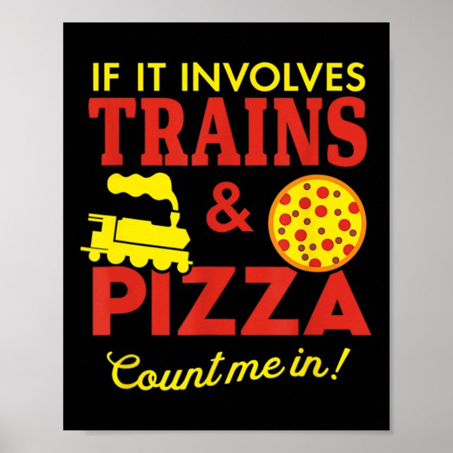 Affiche Trains Et Sensibilisation sur l'autisme Pizza (Devant)