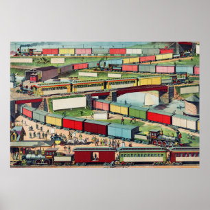 Affiche Trains vintages
