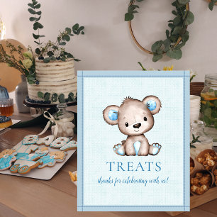 Affiche Traite Table Cute Brown Baby shower Ours