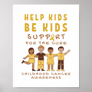 Affiche traitement de soutien contre le cancer de l'enfanc