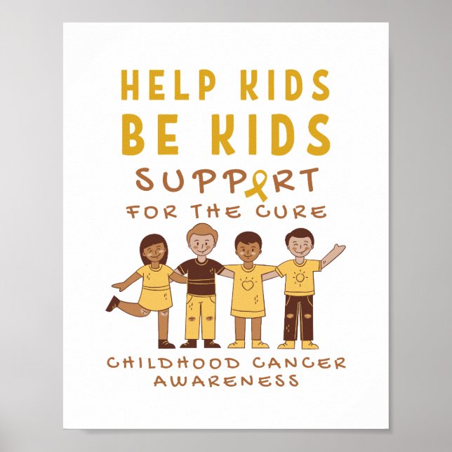 Affiche traitement de soutien contre le cancer de l'enfanc (Devant)