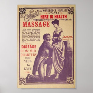 Affiche Traitement victorien hystérie féminine illustratio