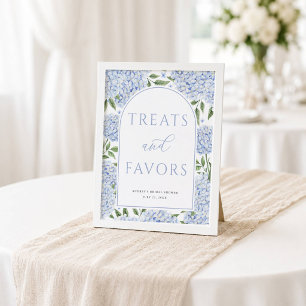 Affiche Traitements et faveurs d'arche d'hortensia bleue