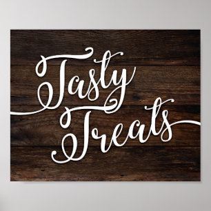 Affiche TRAITEMENTS GOÛTS Rustiques Chic Signe Imprimer