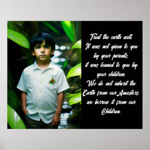 Affiche Traitez bien la Terre   Garçon tropical