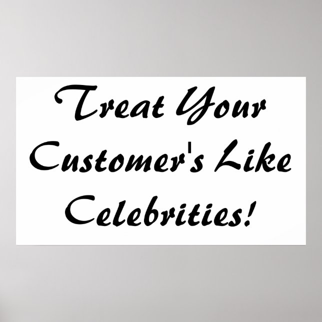 Affiche Traitez les célébrités de votre client (Devant)