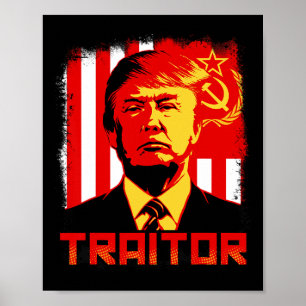 Affiche Traître En Chef Du Président Trump Manifestation V