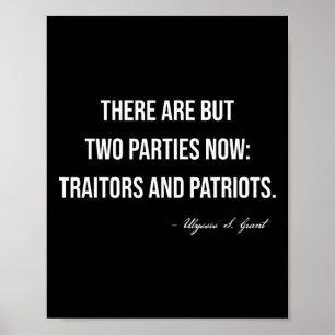 Affiche Traitres Et Patriotes Républicain Conservateur Tru