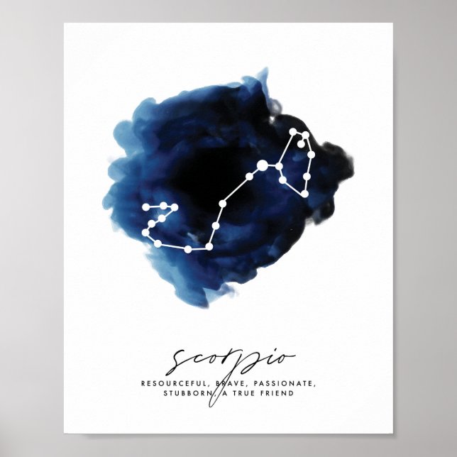 Affiche Traits de caractères de la constellation Scorpio (Devant)