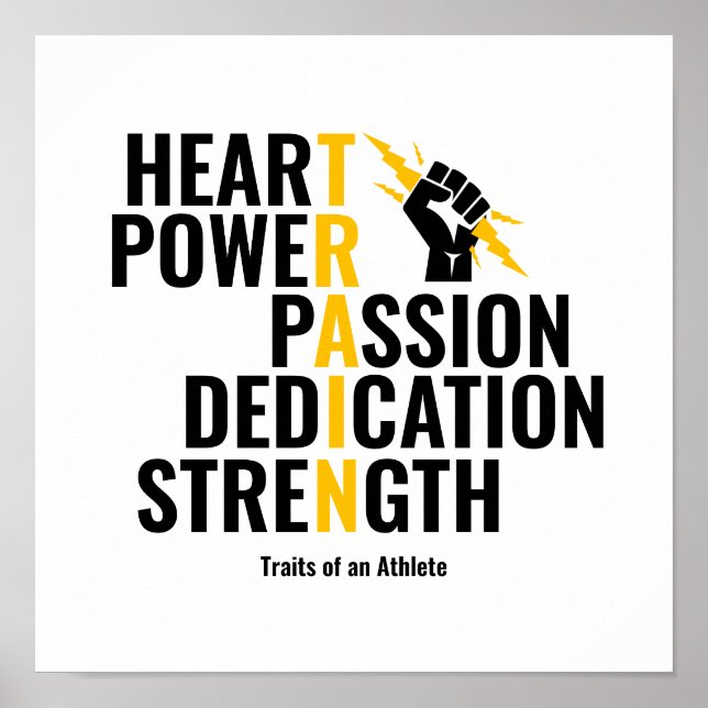 Affiche Traits d'un athlète (Devant)