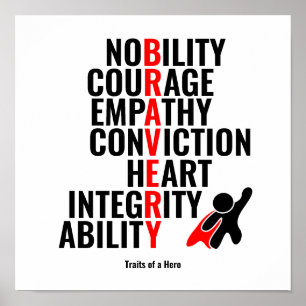 Affiche Traits d'un héros