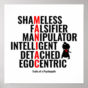 Affiche Traits d'un psychopathe