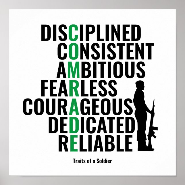 Affiche Traits d'un soldat (Devant)