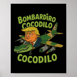 Affiche Tralalero Tralala Crocodilo Trump Italien Brainrot