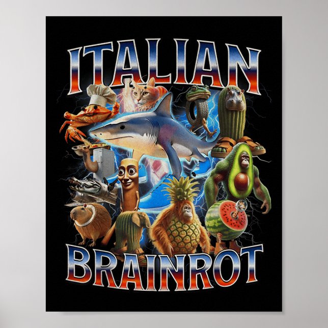 Affiche Tralalero Tralala Funny Italien Brainrot Meme Boys (Devant)