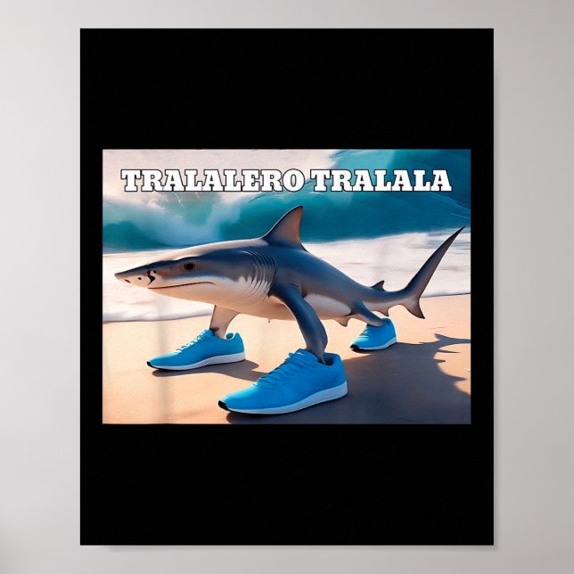 Affiche Tralalero Tralala Funny Shark Meme (Devant)