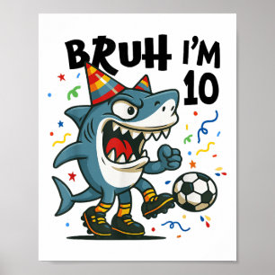 Affiche Tralalero Tralala Italien Brainrot Football 10e Bi