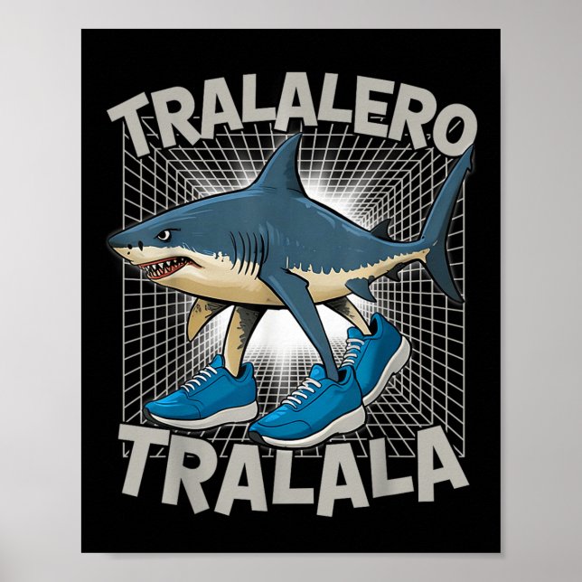 Affiche Tralalero -tralala Rot italien Drôle Génération Z  (Devant)