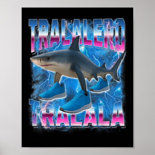 Affiche Tralalero-tralala Rot italien drôle Hommes Gen Z