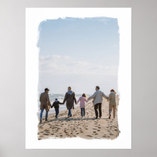 Affiche Trame de brosse à arêtes peintes Photo personnalis