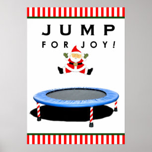 Affiche Trampoline Saut du Père Noël