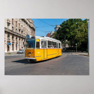 Affiche Tramway célèbre deux à Budapest, Hongrie