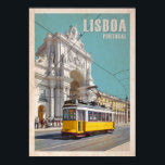 Affiche Tramway Jaune, Arc De Rue Augusta. Lisbonne, Portu<br><div class="desc">Poster vintage d'un tramway jaune typique de Lisbonne avec arche monumentale de rue Rua Augusta. Praca do Comercio aka Terreiro do Paco, Lisboa, Portugal</div>