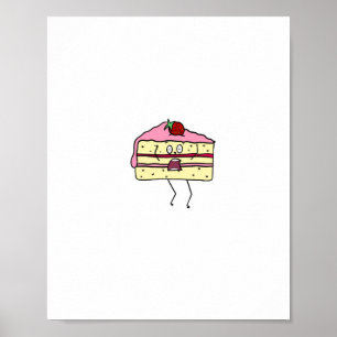 Affiche Tranche de gâteau, thème gâteau