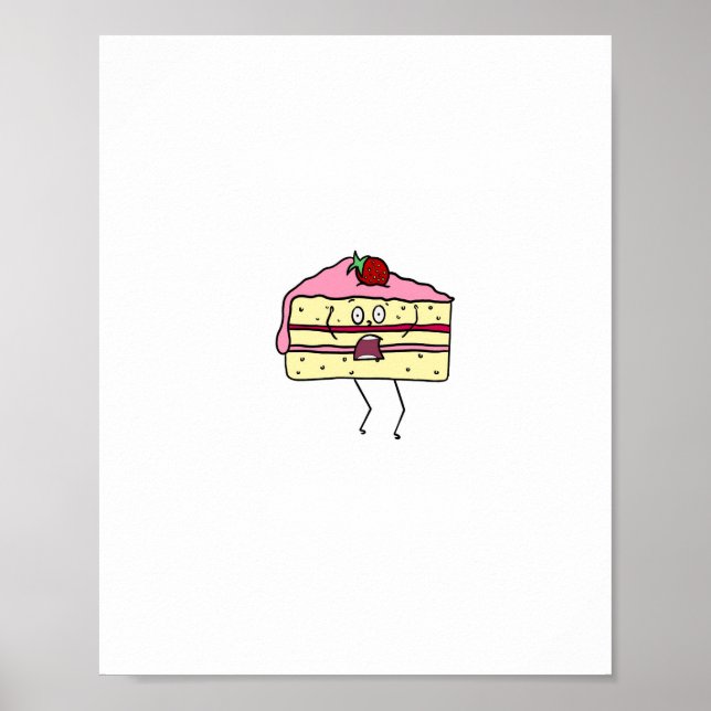 Affiche Tranche de gâteau, thème gâteau (Devant)