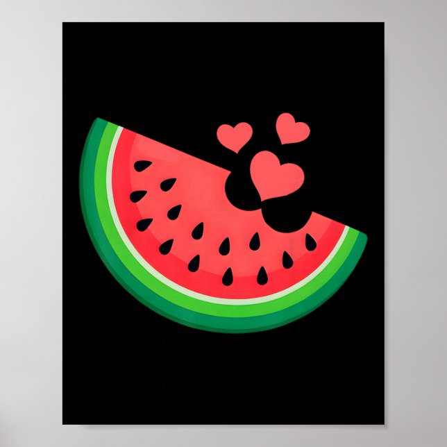 Affiche Tranche de pastèque Melon Vacances d'été Pastèque  (Devant)
