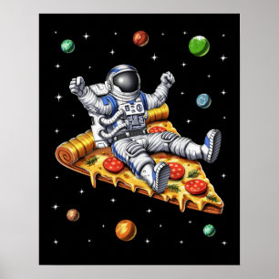 Affiche Tranche de pizza pour astronaute