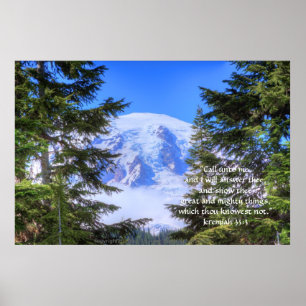 Affiche Tranche de Rainier HDR Imprimer avec versets d'écr