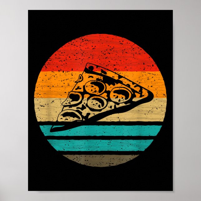 Affiche Tranche de Zza Style Rétro Vintage  (Devant)