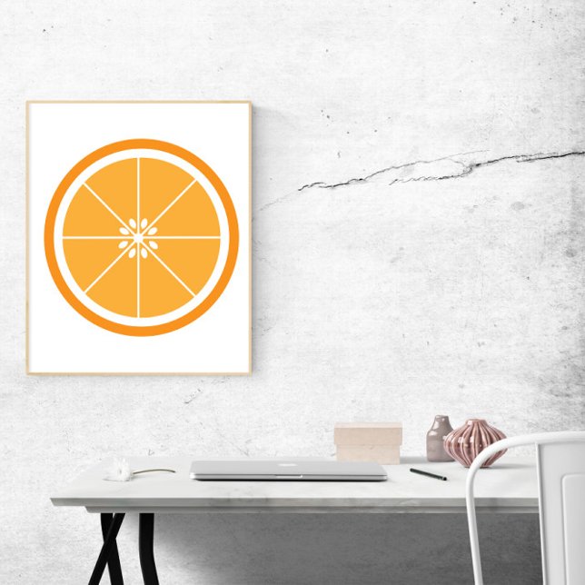Affiche tranche orange (A poster featuring an orange slice.)