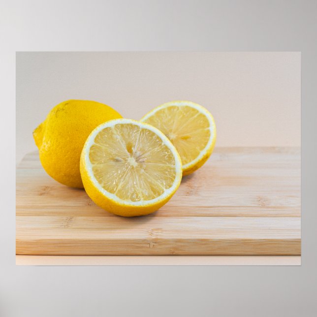 Affiche Tranches de citron jaune Photographie de nourritur (Devant)