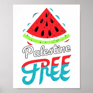 Affiche Tranches paisibles Watermelon Free Palestine - Sou