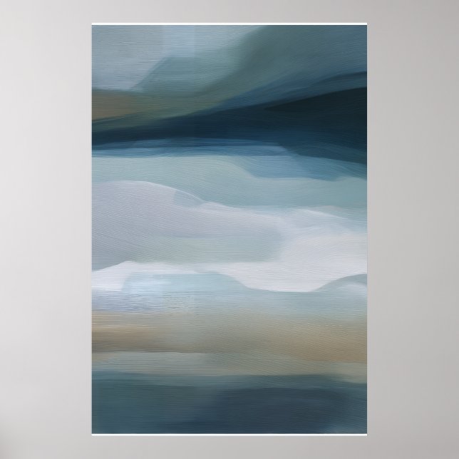 Affiche Tranquil Horizon Abstract Landscape (Devant)