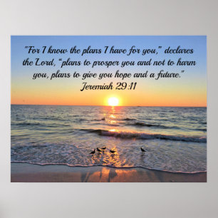AFFICHE TRANQUILLE ET CALME JEREMIAH 29:11 SUNRISE