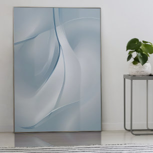 Affiche "Tranquillité chatoyante"   Blue Tones Abstrait Ar