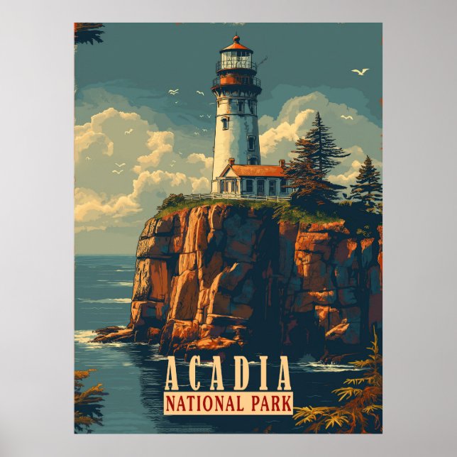 Affiche Tranquillité côtière : Parc national Acadia (Devant)