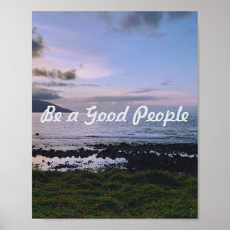 Affiche Tranquillité crépusculaire au bord de l'eau