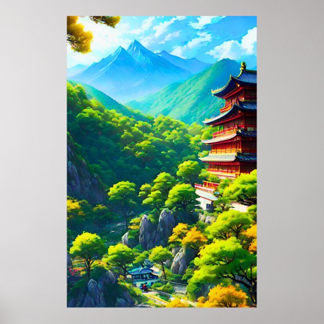Affiche Tranquillité impériale : l'étreinte de la nature (Devant)